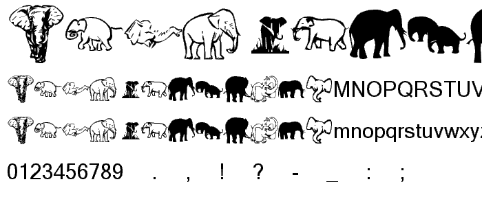 KR Rachel_s Elephants font